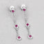 Boucles d'oreilles en argent sterling avec rubis véritable de 0,78 carat