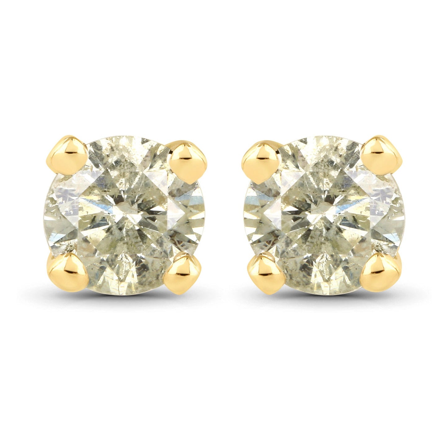 Pendientes de Diamante LB de 0.92 Quilates en Oro Amarillo de 14K