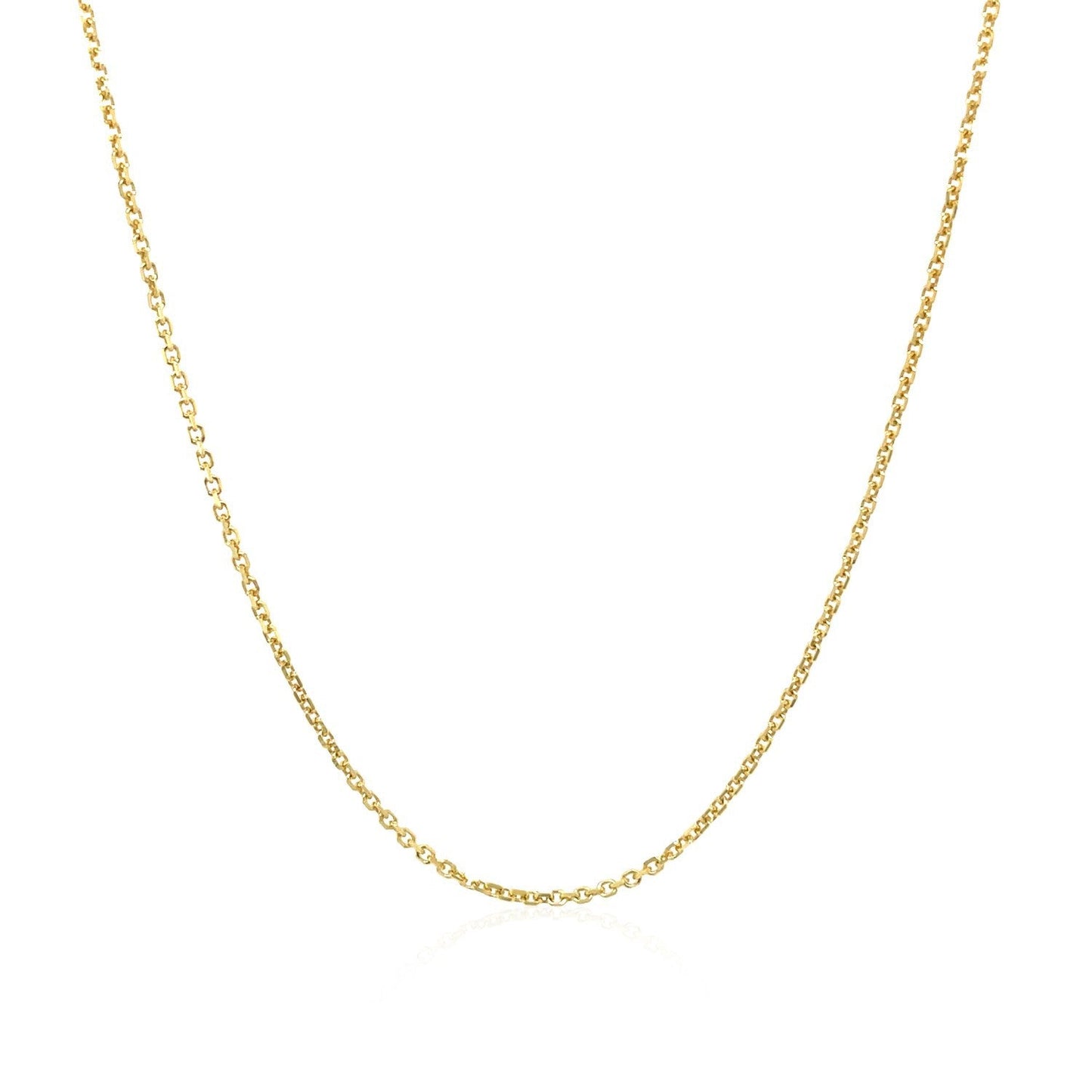 Collar de Cadena de Cable de Oro Amarillo de 10k - 1.1mm