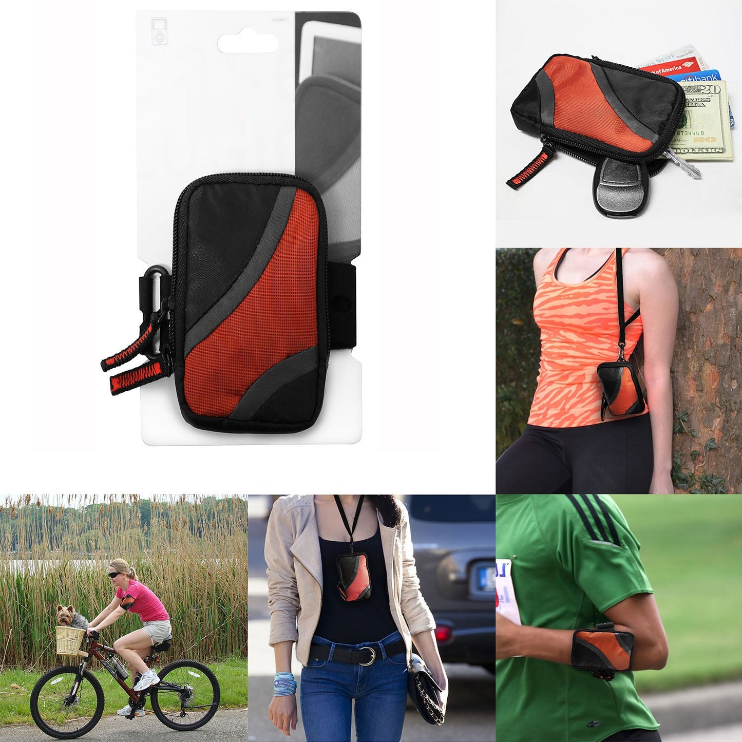 Case Logic Small Size Case with Armband - Black & Orange