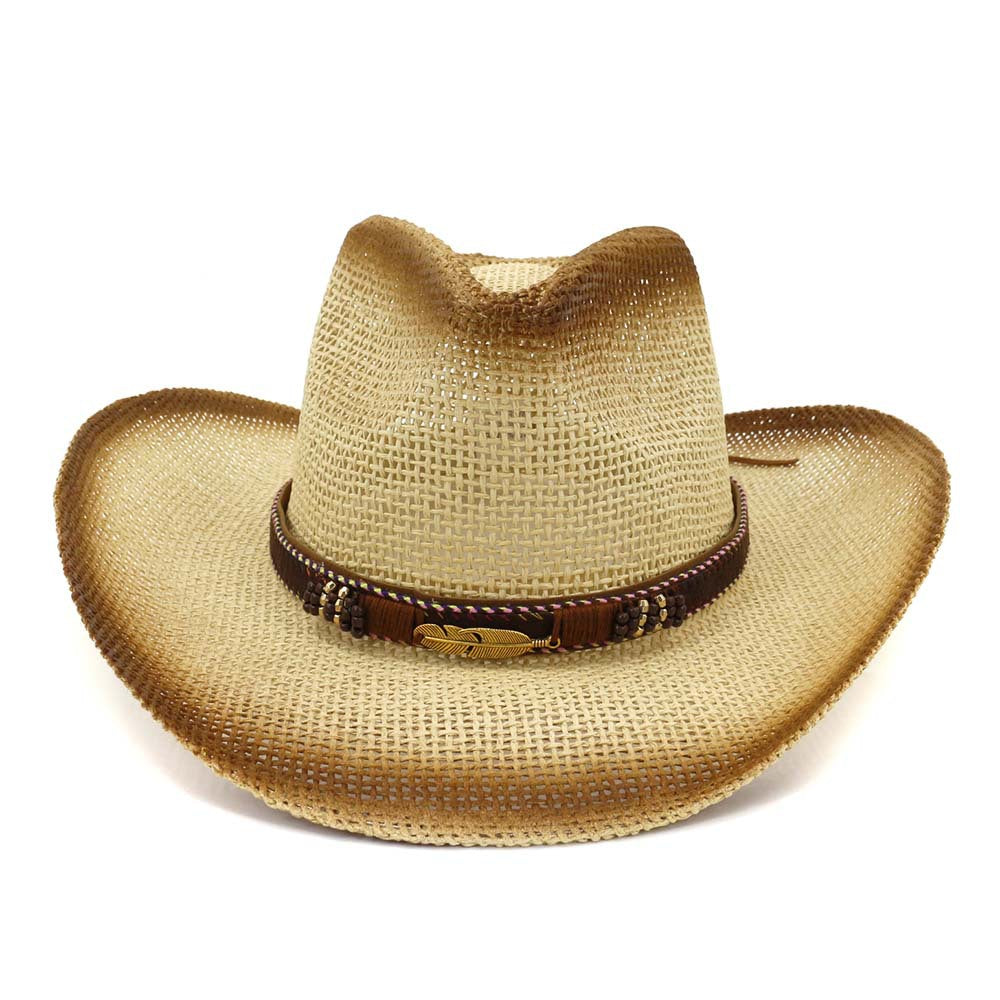 Western Spray Paint Straw Cowboy Hat