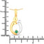 0.17 Carat Genuine Emerald .925 Sterling Silver Pendant