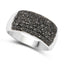 1.21 Carat Genuine Black Diamond Sterling Silver Engagement Ring