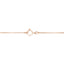 Collier en diamant champagne plaqué or rose et blanc 10K élégant