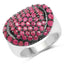 3.35 Carat Genuine Ruby .925 Sterling Silver Engagement Ring