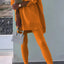 Women's Sports Casual Slit Hooded Sweatshirt Tights Set