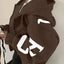 Sudadera con cremallera de manga larga y corte relajado para mujer