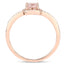 0.82 Carat Morganite and Diamond 14K Rose Gold Engagement Ring