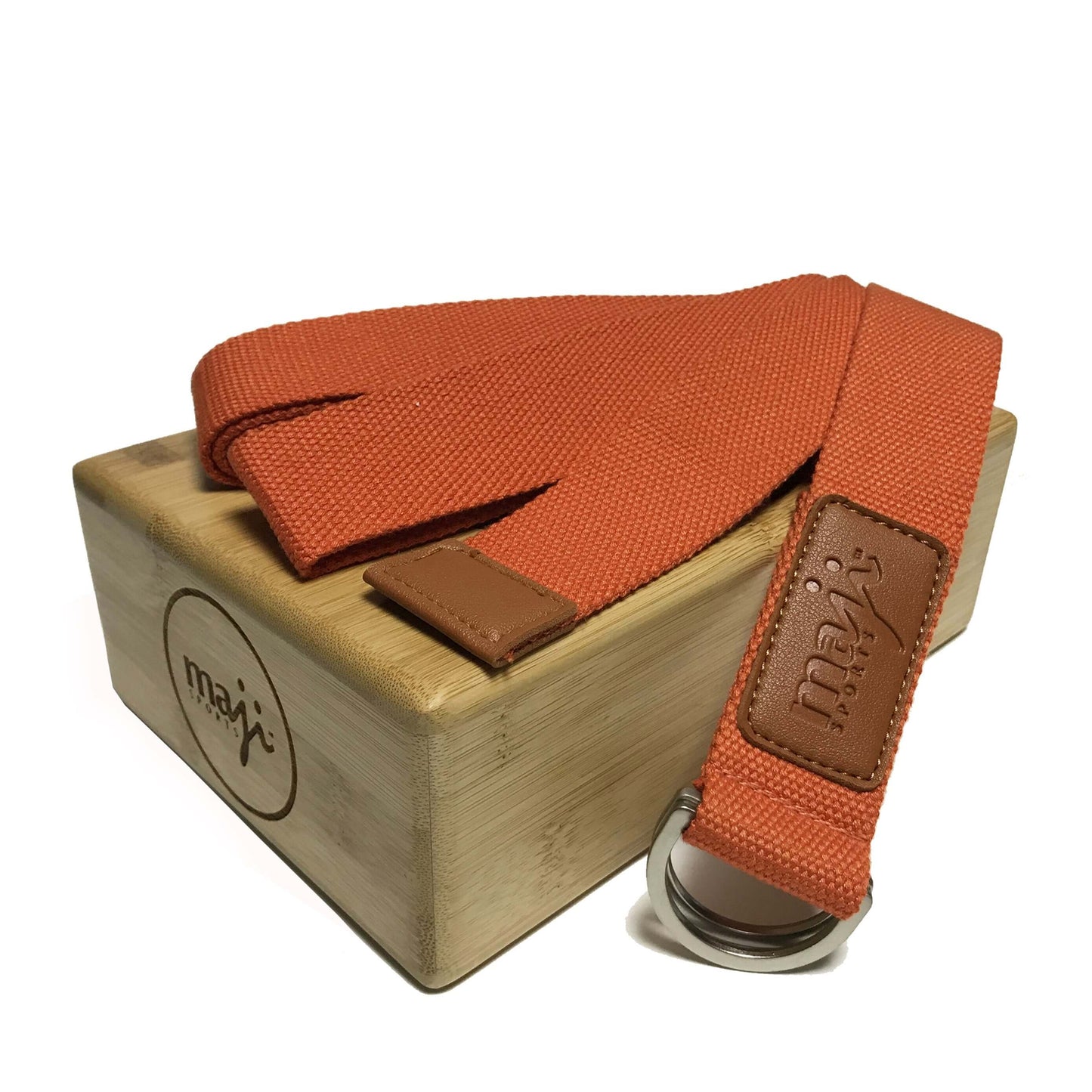 Bamboo Yoga Block & Strap Set for Enhanced Practice
