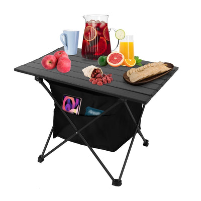 GBruno Foldable Camping Table with Storage Basket