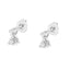 14K White Gold Double Diamond Drop Earrings