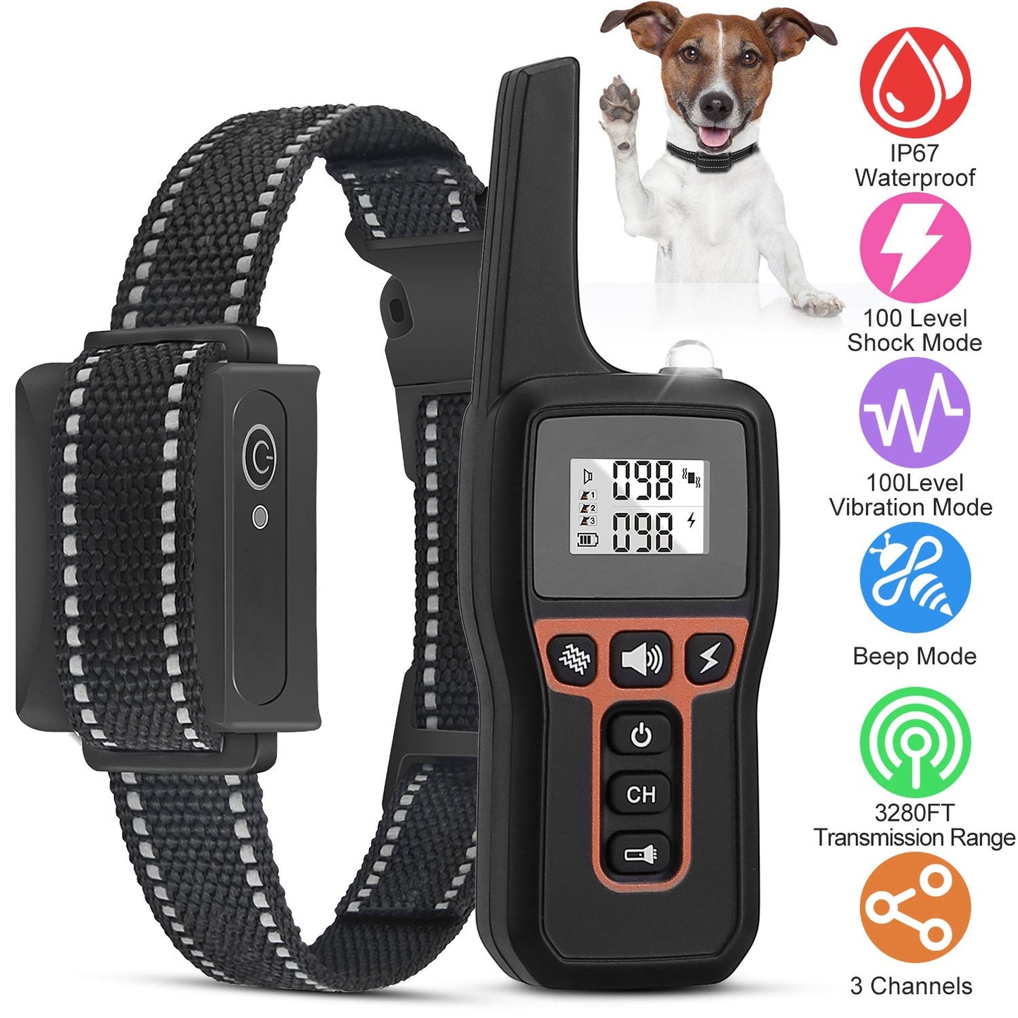 Collar de Entrenamiento para Perros Impermeable GBruno