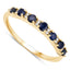 0.43 Carat Blue Sapphire & White Diamond 14K Yellow Gold Engagement Ring