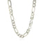 Rhodium Plated Sterling Silver Figaro Chain - 8.1mm