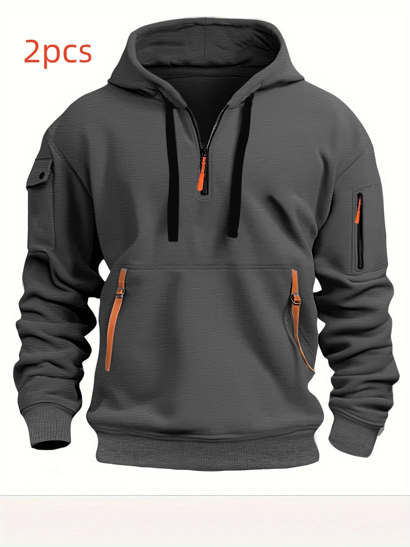 Dropped Shoulder Hooded Sweatshirt for All Sizes
