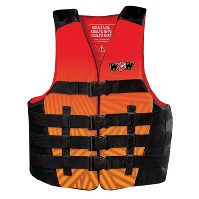 WOW Watersports Vis-Wave Adult Life Vest - Red