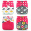 4PCS Eco-friendly Adjustable Cloth Diapers Set for Babies