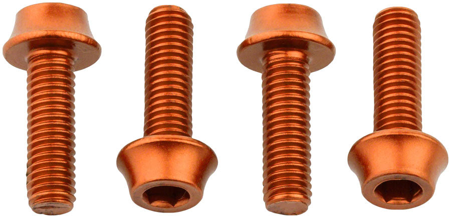 Wolf Tooth Water Bottle Cage Bolts - Set of 4 in Orange
