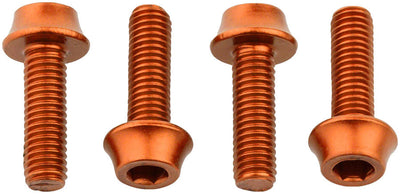 Wolf Tooth Water Bottle Cage Bolts - Set of 4 in Orange