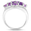 Bague en argent sterling .925 avec améthyste véritable de 1,91 carat