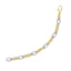 Pulsera de Cadena con Motivo de Cuerda en Oro de Dos Tonos de 14k