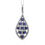 .58ct Pendentif en Saphir et Diamant en Or Blanc 14KT