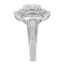 14K White Gold Diamond Floral Cluster Quatrefoil Ring - Size 6.75