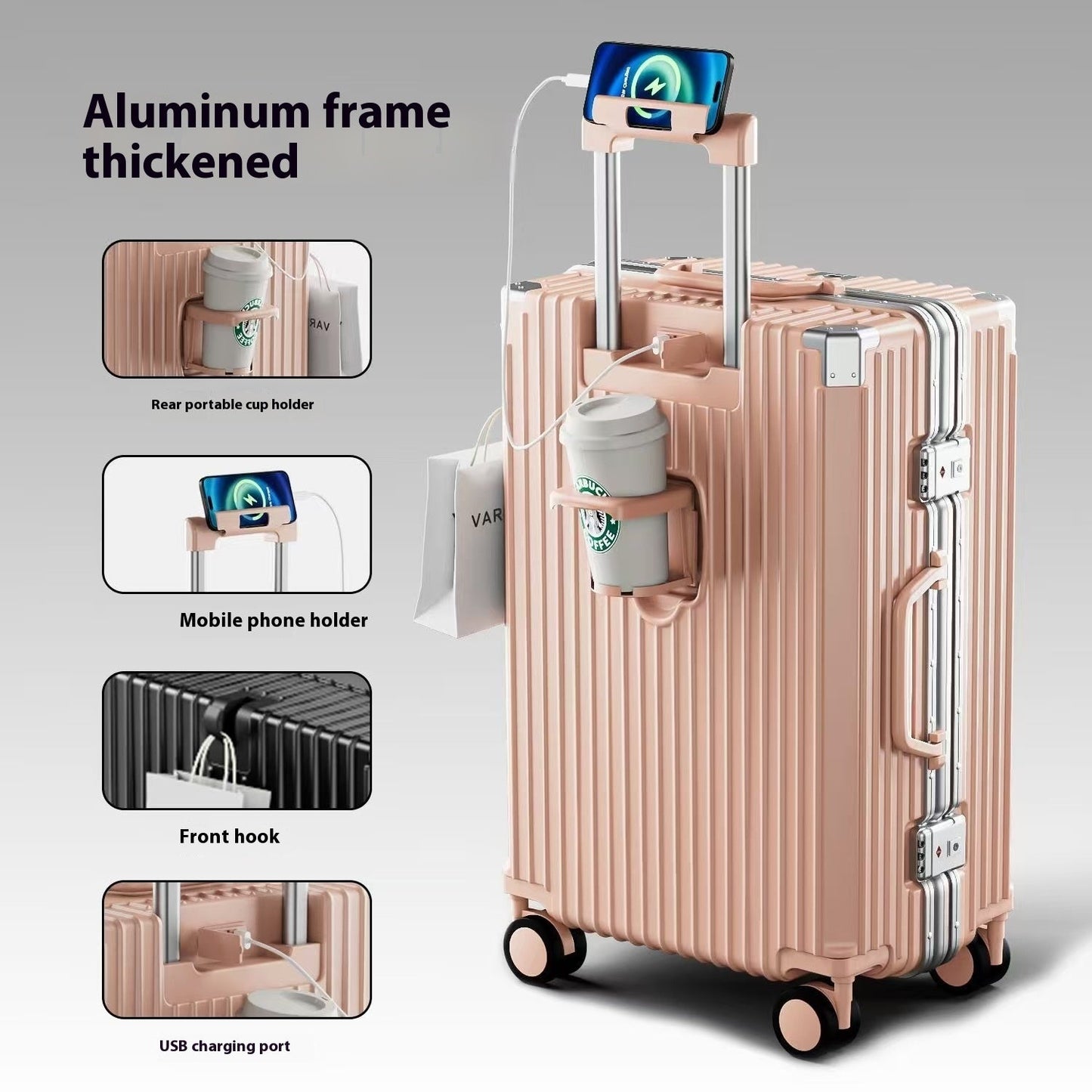 Premium Multifunctional Large-Capacity Carry-On Trolley Case