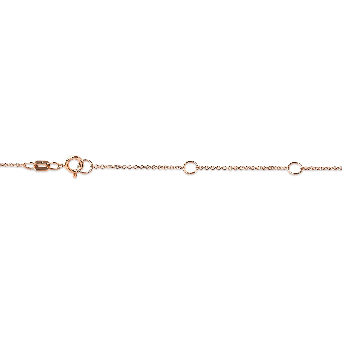 Collier Pendentif Solitaire en Diamant Monté en Bézel en Or Rose 10K