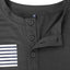 Men's American Flag Short Sleeve Henley Top