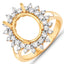 0.79 Carat White Diamond 14K Yellow Gold Semi Mount Engagement Ring
