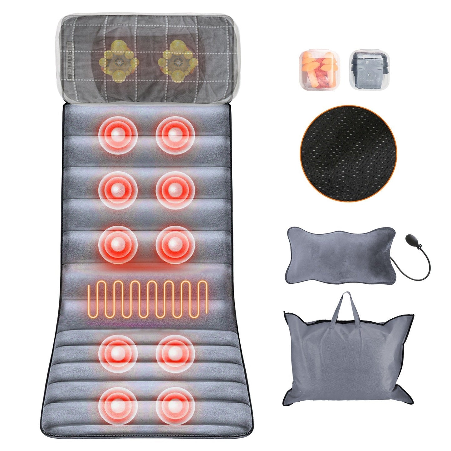 Tapis de massage électrique complet avec chaleur et vibration