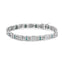 Pulsera de eslabones de diamantes en corte princesa de oro blanco de 14 quilates