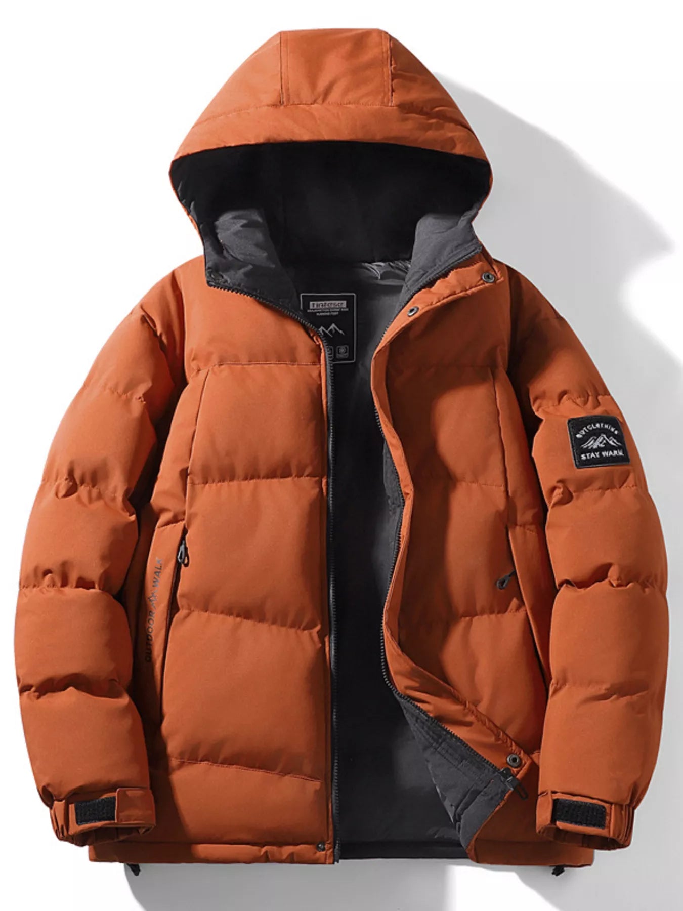 Veste matelassée à capuche pour hommes en grande taille pour un confort en extérieur