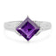 2.55 Carat Amethyst and White Topaz Sterling Silver Ring