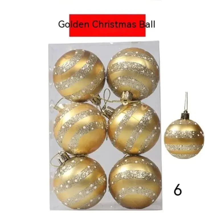 6cm Hand-Painted Christmas Ball Ornaments