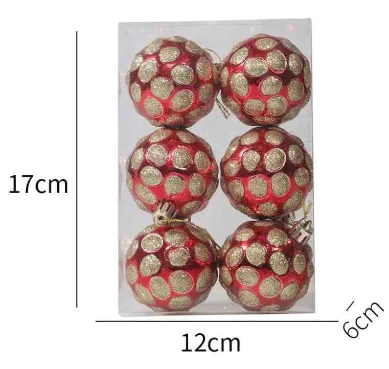 6cm Hand-Painted Christmas Ball Ornaments