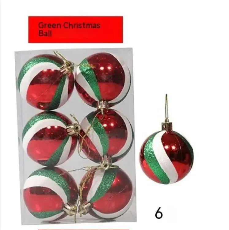 6cm Hand-Painted Christmas Ball Ornaments
