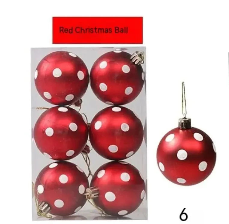 6cm Hand-Painted Christmas Ball Ornaments