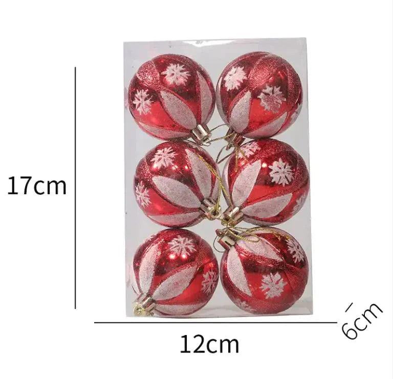 6cm Hand-Painted Christmas Ball Ornaments