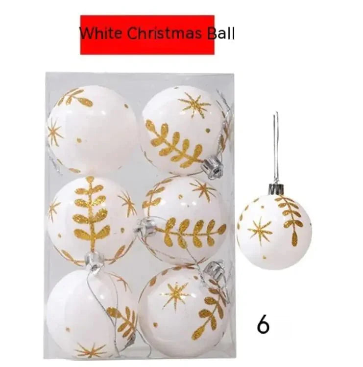 6cm Hand-Painted Christmas Ball Ornaments