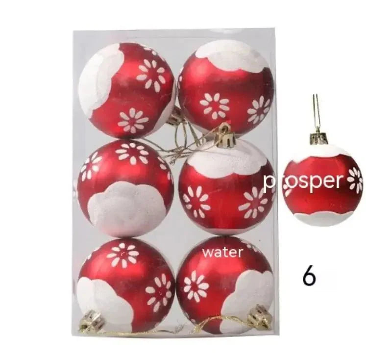 6cm Hand-Painted Christmas Ball Ornaments