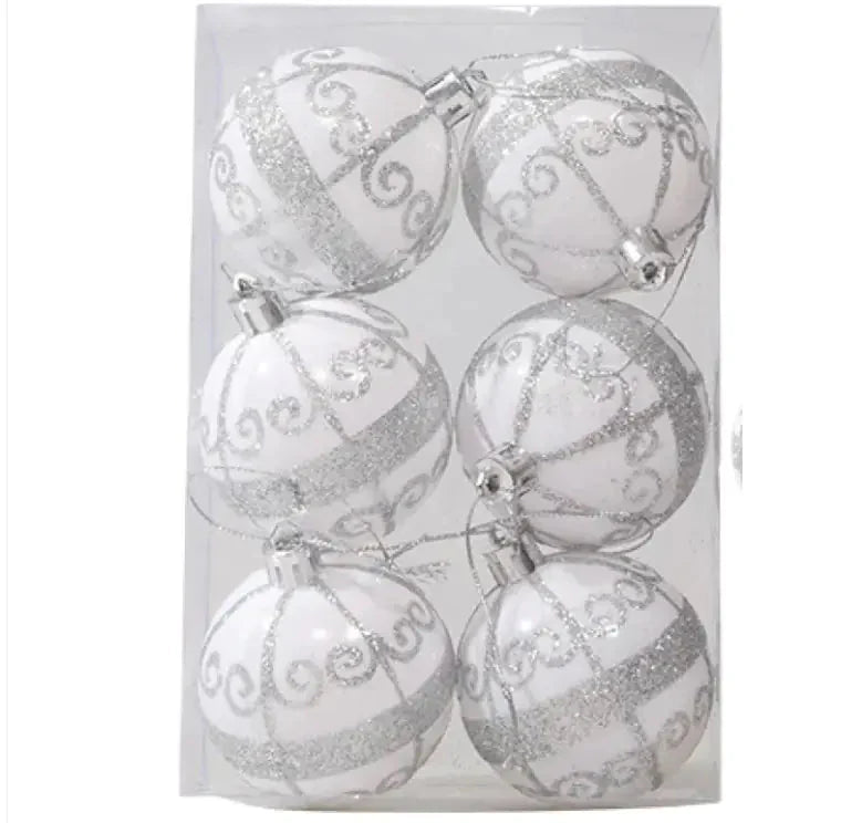 6cm Hand-Painted Christmas Ball Ornaments