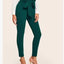 Elegant Frill Trim Bow Belted High Waist Pants