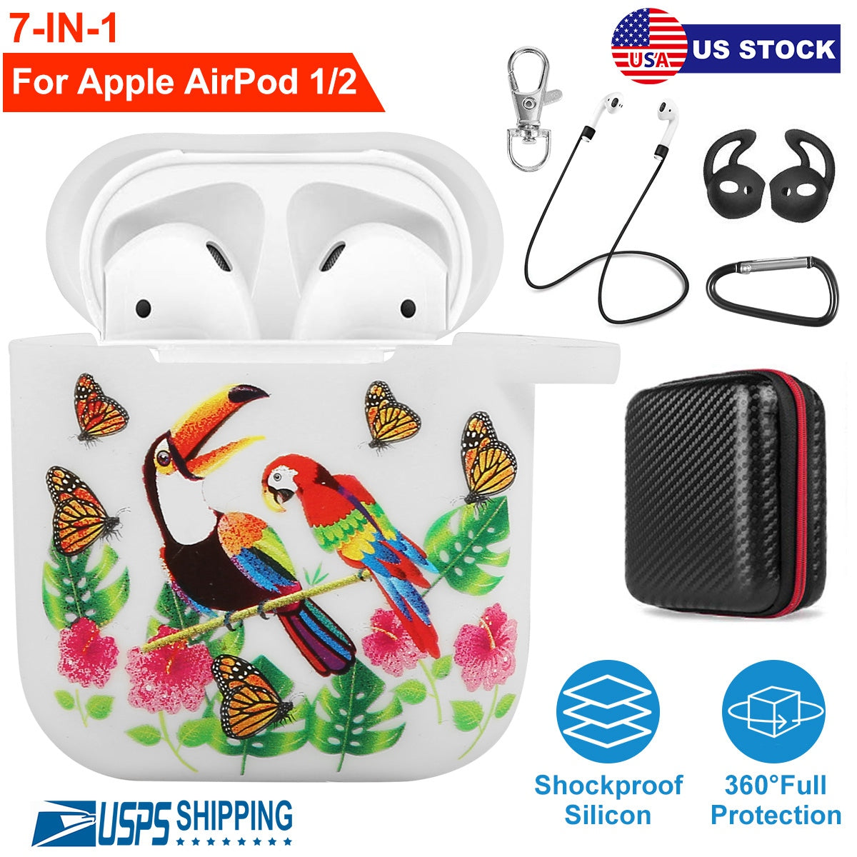 Premium Silicone Case for Apple AirPods 1 & 2