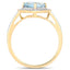 1.58 Carat Aquamarine and Diamond 14K Yellow Gold Engagement Ring
