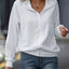 Chaqueta blanca con cremallera y cuello para mujer versátil