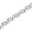 14K White Gold Diamond S-Link Floral Cluster Tennis Bracelet - Size 7"