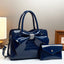 Sac seau à nœud en imprimé crocodile - Cuir verni brillant