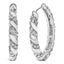 Boucles d'oreilles créoles en diamant cultivé en laboratoire en or blanc 14K